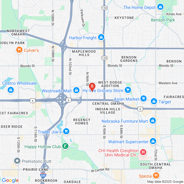 The Orr Law Group location map: 9375 Burt St # 100, Omaha, NE